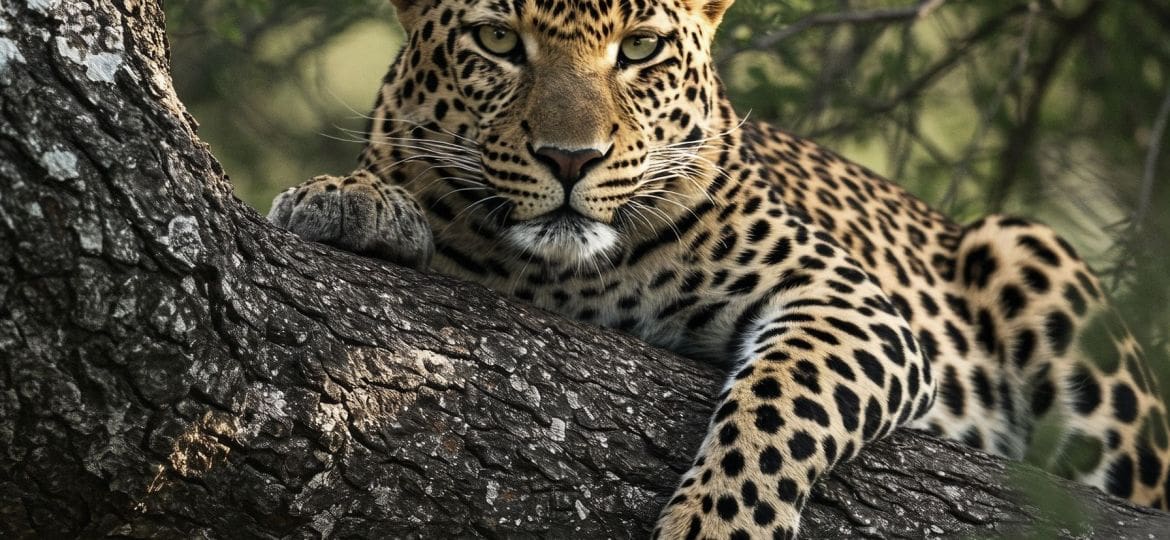 leopard-resting-tree-branch